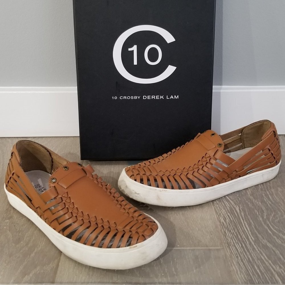 10 CROSBY DEREK LAM Lia Huarache Leather SIZE 6.5M - Picture 3 of 7
